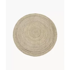 Runder Jute-Teppich Sharmila, Handgefertigt