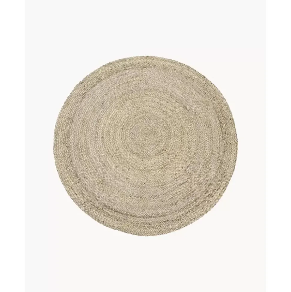 Runder Jute-Teppich Sharmila, Handgefertigt