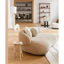 Rundes Teddy-Dekokissen Dotty