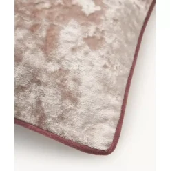Samt-Kissenhulle Enid In Beige Mit Kederumrandung