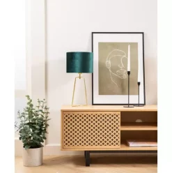 Samt-Tischlampe Karolina