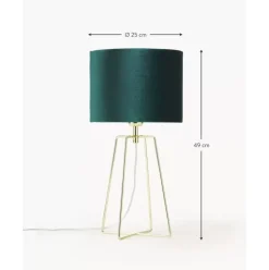 Samt-Tischlampe Karolina