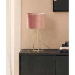 Samt-Tischlampe Karolina