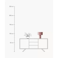 Samt-Tischlampe Ron