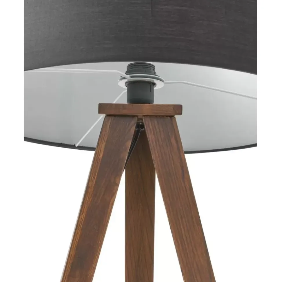 Skandi-Tripod Stehlampe Jake Aus Massivholz