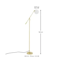 Stehlampe Moon Aus Opalglas