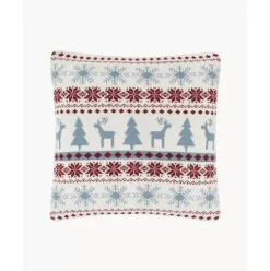 Strick-Kissenhulle David Mit Winterlichem Muster
