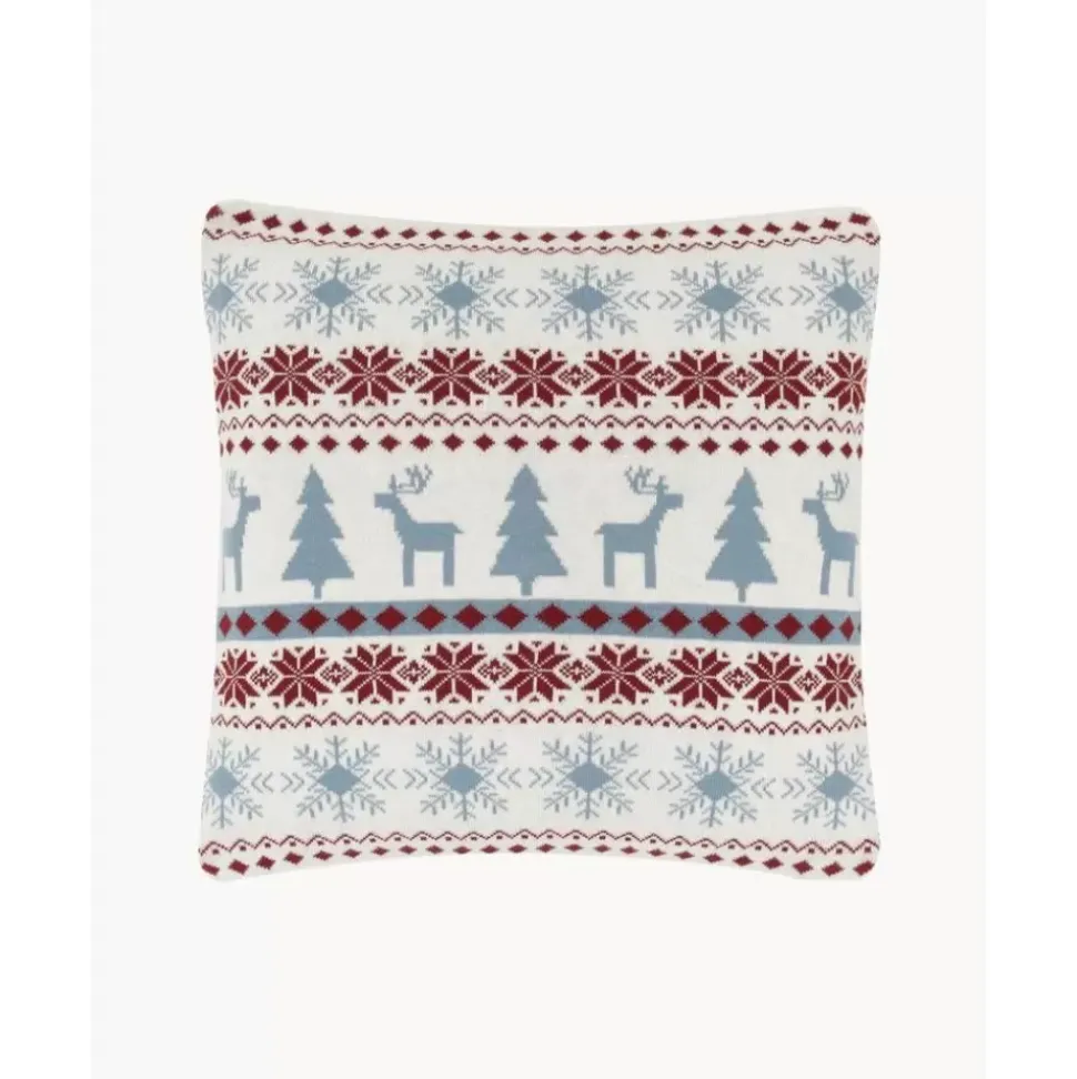 Strick-Kissenhulle David Mit Winterlichem Muster