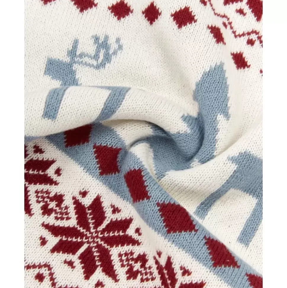 Strick-Kissenhulle David Mit Winterlichem Muster