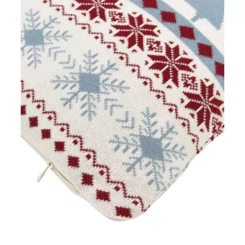 Strick-Kissenhulle David Mit Winterlichem Muster