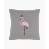 Strick-Kissenhulle Flamingo
