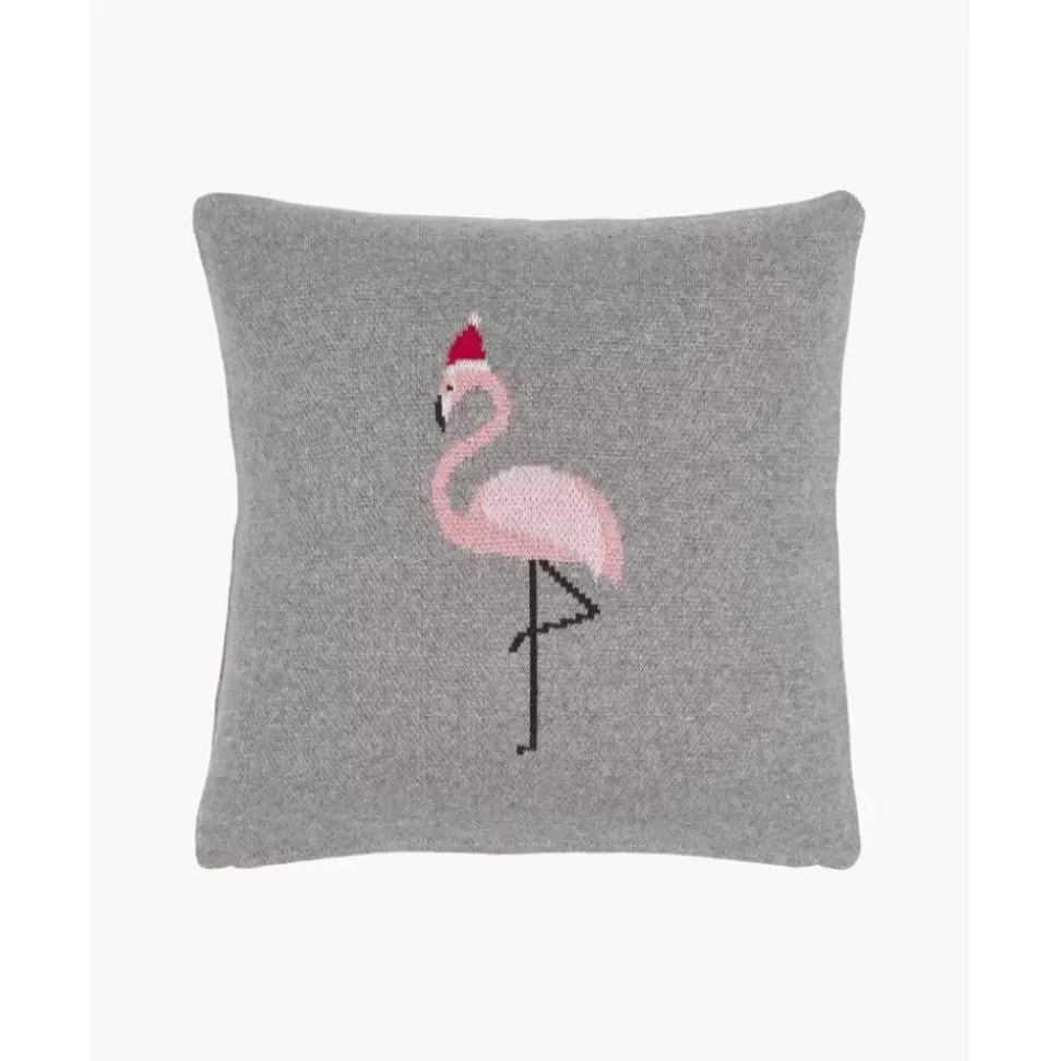 Strick-Kissenhulle Flamingo