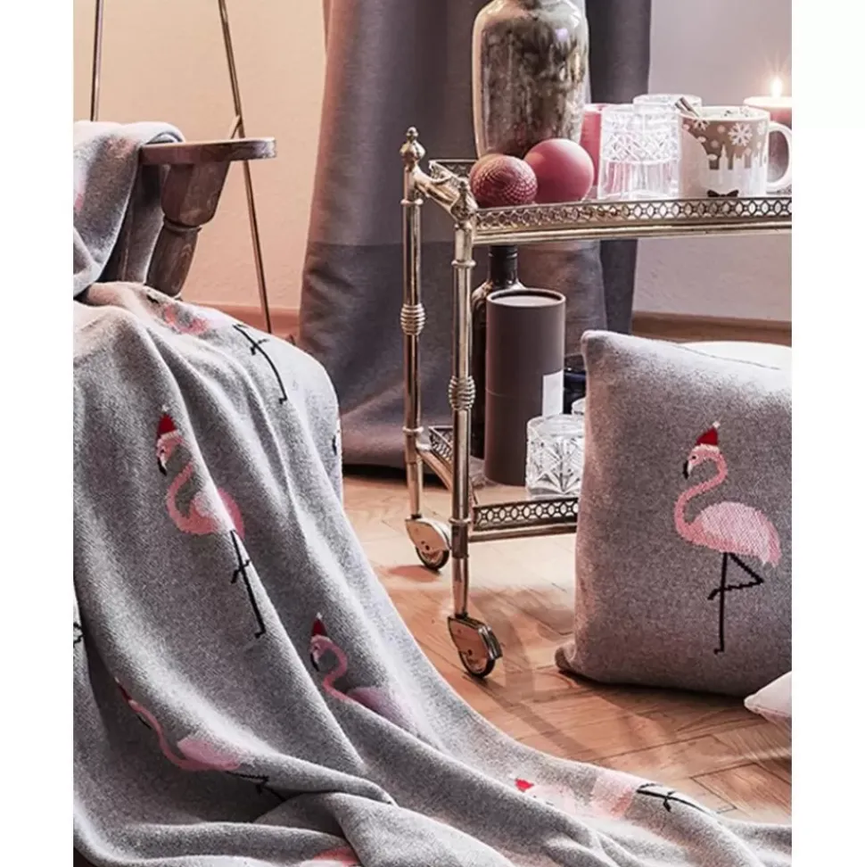 Strick-Kissenhulle Flamingo