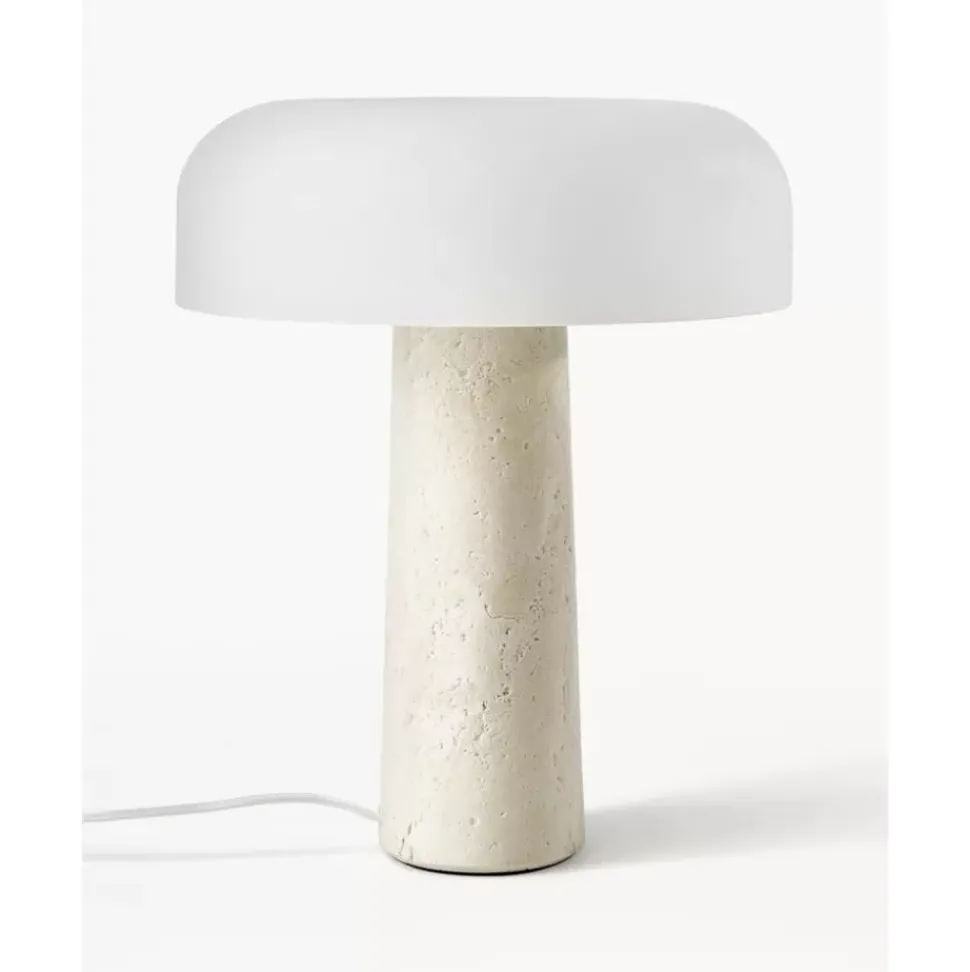 Tischlampe Carla Mit Travertinfus