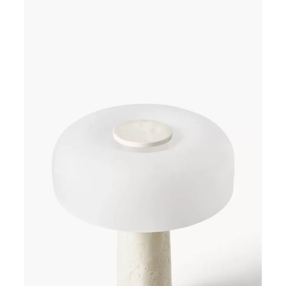 Tischlampe Carla Mit Travertinfus