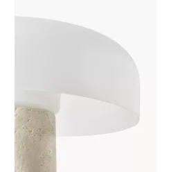 Tischlampe Carla Mit Travertinfus