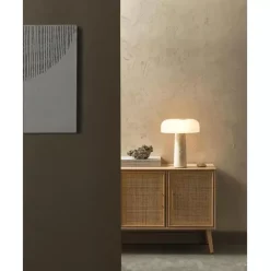 Tischlampe Carla Mit Travertinfus