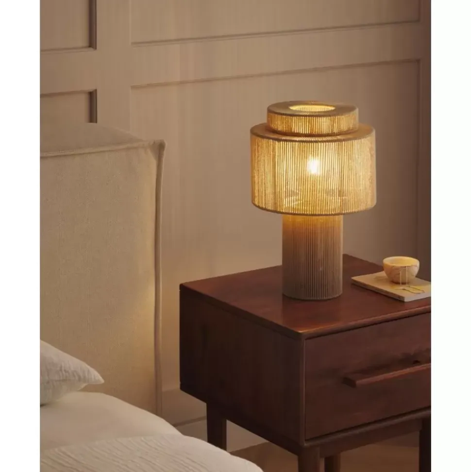 Tischlampe Lace Aus Leinenfaden