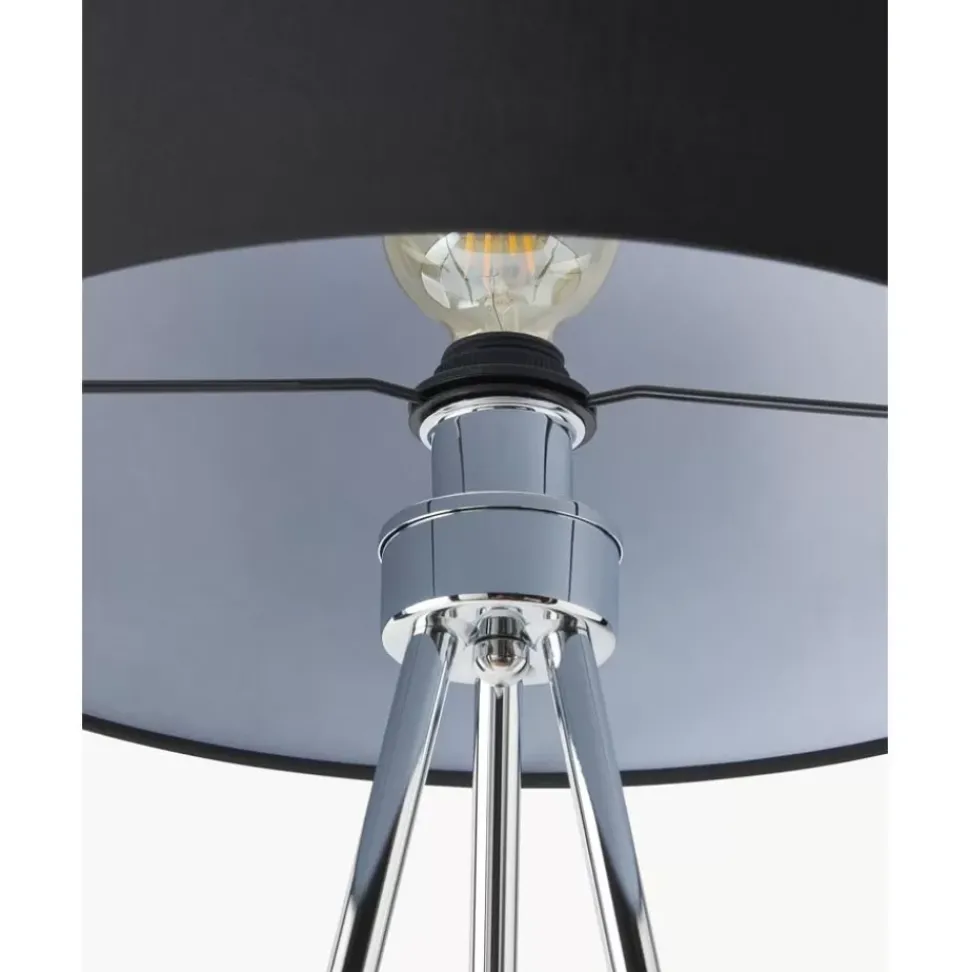 Tripod Stehlampe Cella Mit Stoffschirm