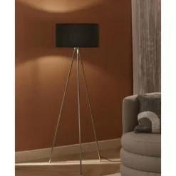 Tripod Stehlampe Cella Mit Stoffschirm