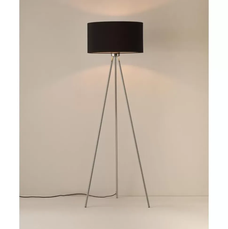 Tripod Stehlampe Cella Mit Stoffschirm