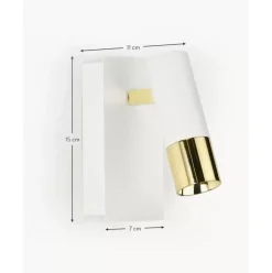 Verstellbarer Led-Wandstrahler Bobby-Gold
