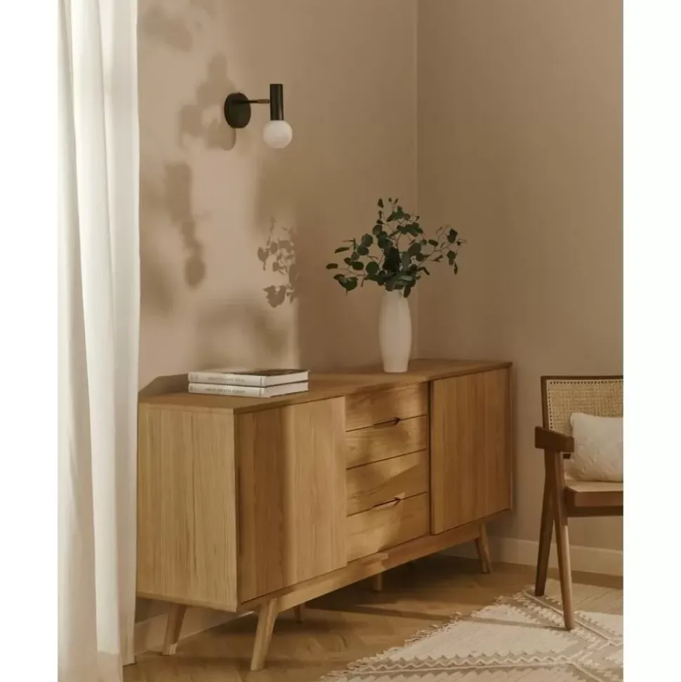 Verstellbare Wandleuchte Wilson Mit Glasschirm