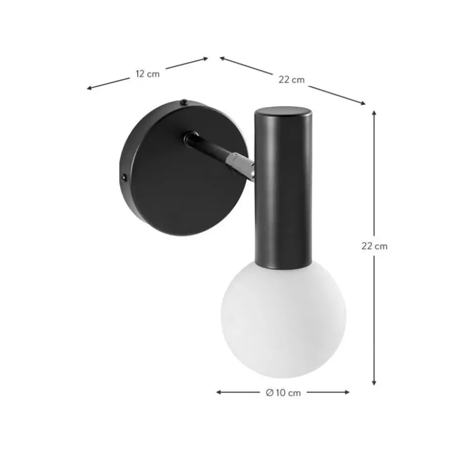 Verstellbare Wandleuchte Wilson Mit Glasschirm