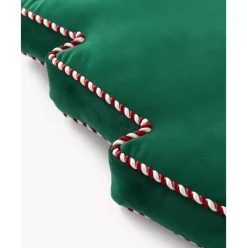 Weihnachtsbaum-Dekokissen Ziva Aus Samt, Mit Inlett