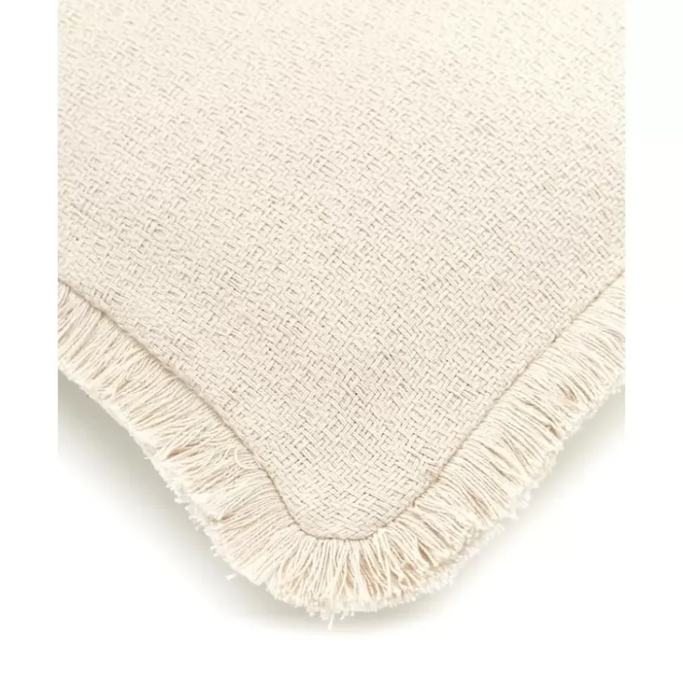 Wendekissenhulle Loran In Beige Mit Dekorativen Fransen